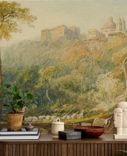 fine art wall mural called View of La Riccia by J. M. W. Turner for living rooms and bedrooms