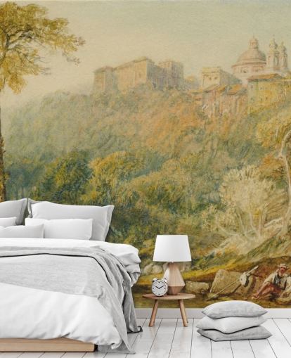 fine art wall mural called View of La Riccia by J. M. W. Turner for living rooms and bedrooms