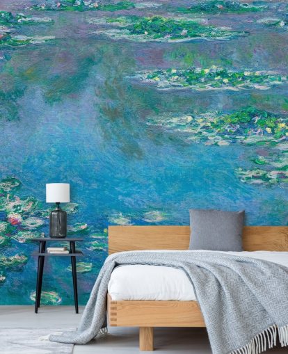 murale d'arte chiamato Water Lilies di Claude Monet per camere da letto e salotti