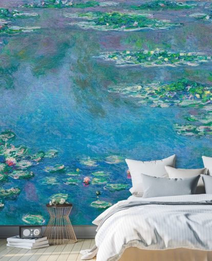 mural de pared de bellas artes llamado Nenúfares de Claude Monet para dormitorios y salas de estar mural de pared de bellas artes llamado Nenúfares de Claude Monet para dormitorios y salas de estar