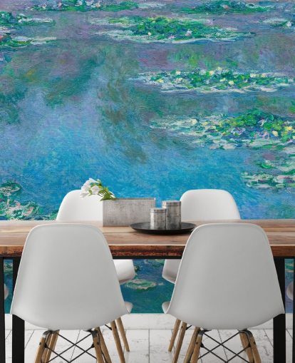 fine art wall mural called Water Lilies by Claude Monet for bedrooms and living rooms
