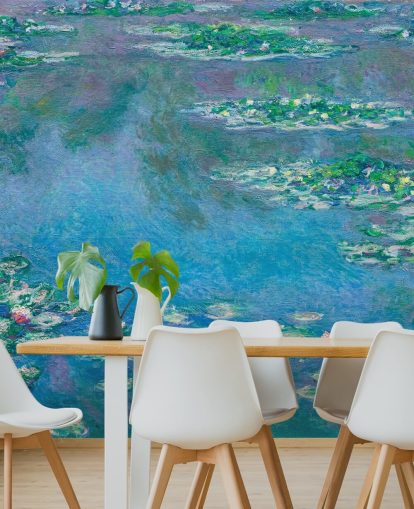 fine art wall mural called Water Lilies by Claude Monet for bedrooms and living rooms fine art wall mural called Water Lilies by Claude Monet for bedrooms and living rooms