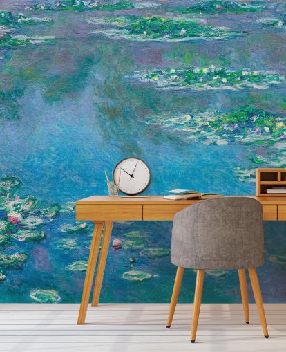 mural de pared de bellas artes llamado Nenúfares de Claude Monet para dormitorios y salas de estar