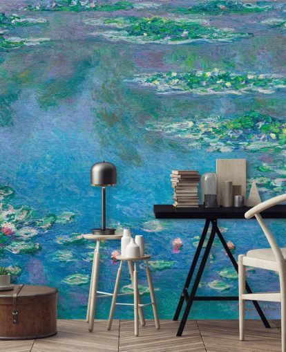 kunstveggmaleri kalt Vannliljer av Claude Monet for soverom og stuer kunstveggmaleri kalt Vannliljer av Claude Monet for soverom og stuer