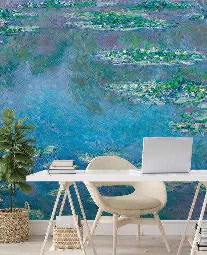 fine art wall mural called Water Lilies by Claude Monet for bedrooms and living rooms