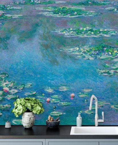 murale d'arte chiamato Water Lilies di Claude Monet per camere da letto e salotti murale d'arte chiamato Water Lilies di Claude Monet per camere da letto e salotti