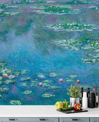 fine art wall mural called Water Lilies by Claude Monet for bedrooms and living rooms