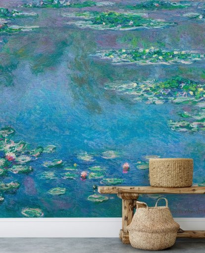 mural de pared de bellas artes llamado Nenúfares de Claude Monet para dormitorios y salas de estar