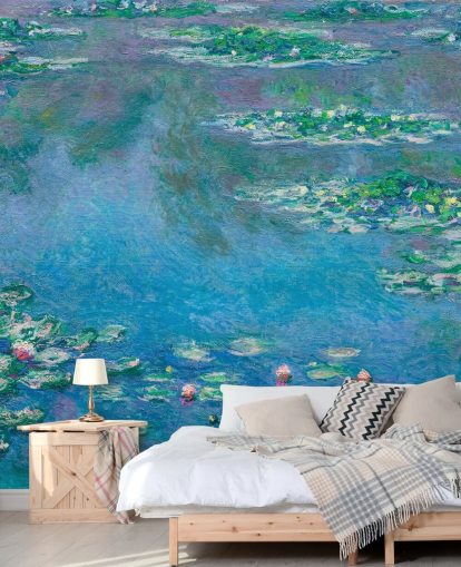 kunstveggmaleri kalt Vannliljer av Claude Monet for soverom og stuer