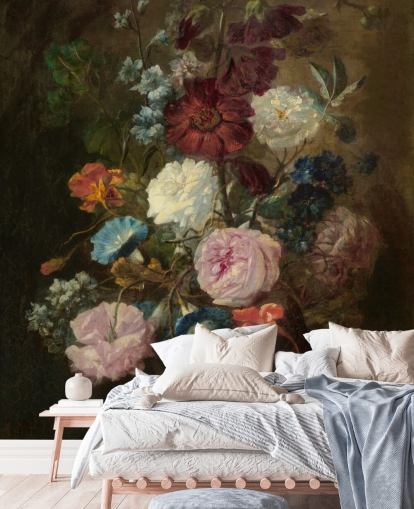 carta da parati murale floreale chiamata Vase of Flowers III di Jan van Huysum per aziende e abitazioni carta da parati murale floreale chiamata Vase of Flowers III di Jan van Huysum per aziende e abitazioni