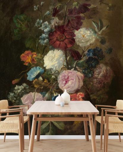 papier peint floral appelé Vase of Flowers III de Jan van Huysum pour les entreprises et les particuliers papier peint floral appelé Vase of Flowers III de Jan van Huysum pour les entreprises et les particuliers