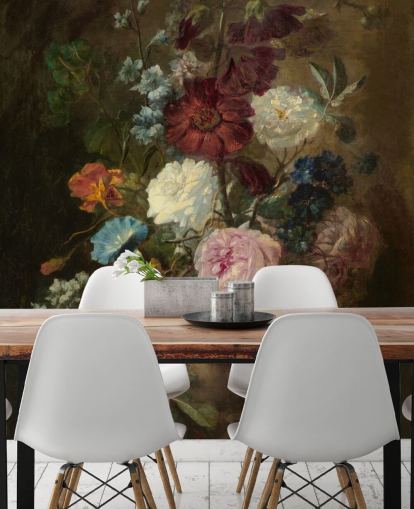 papier peint floral appelé Vase of Flowers III de Jan van Huysum pour les entreprises et les particuliers papier peint floral appelé Vase of Flowers III de Jan van Huysum pour les entreprises et les particuliers