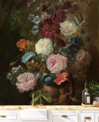 papier peint floral appelé Vase of Flowers III de Jan van Huysum pour les entreprises et les particuliers papier peint floral appelé Vase of Flowers III de Jan van Huysum pour les entreprises et les particuliers