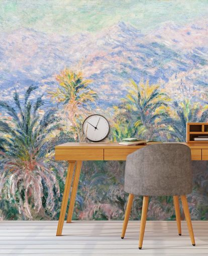 carta da parati fine art chiamata Palme a Bordighera di Claude Monet per salotti e camere da letto carta da parati fine art chiamata Palme a Bordighera di Claude Monet per salotti e camere da letto