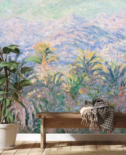 carta da parati fine art chiamata Palme a Bordighera di Claude Monet per salotti e camere da letto carta da parati fine art chiamata Palme a Bordighera di Claude Monet per salotti e camere da letto