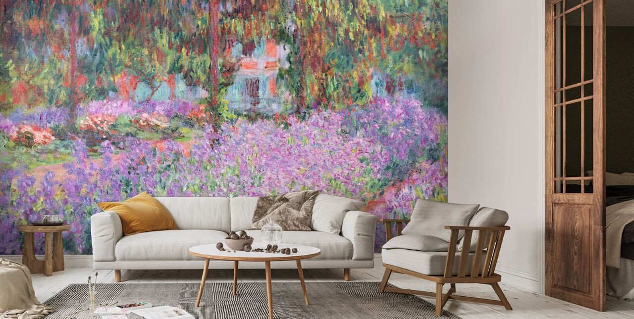Beautiful Giverny Artists Garden Wallpaper Mural | Wallsauce UK