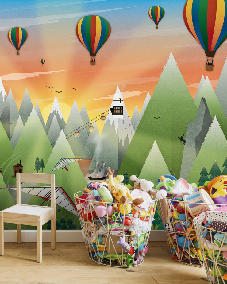 hot-air-balloon-mural-in-childrens-bedroom