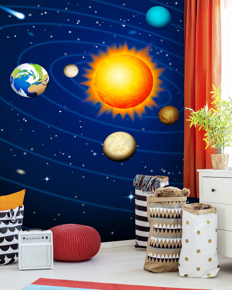 space-mural-in-kids-bedroom