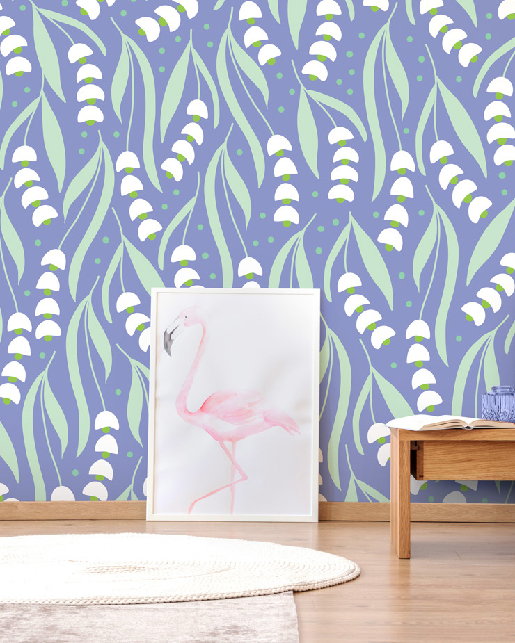 blue-floral-wallpaper-in-bedroom