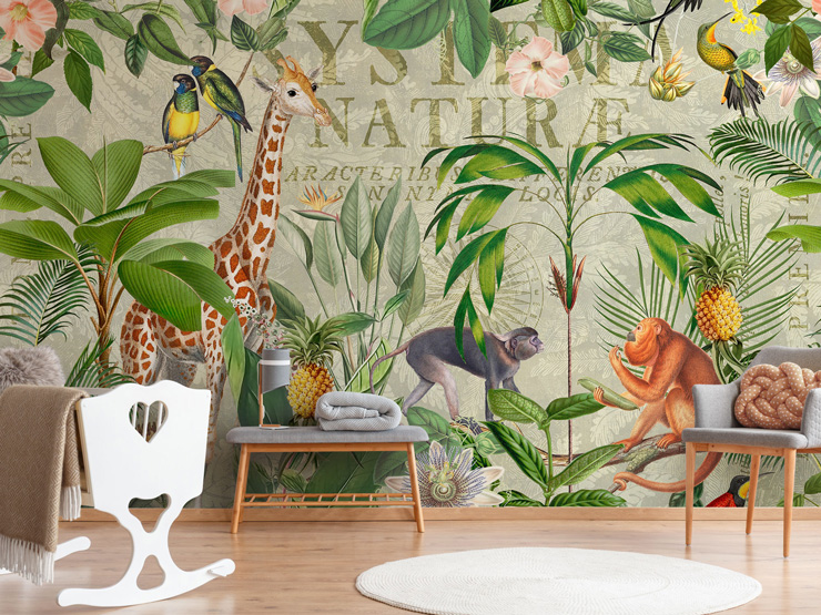 jungle themed nursery mural by Andrea Haase