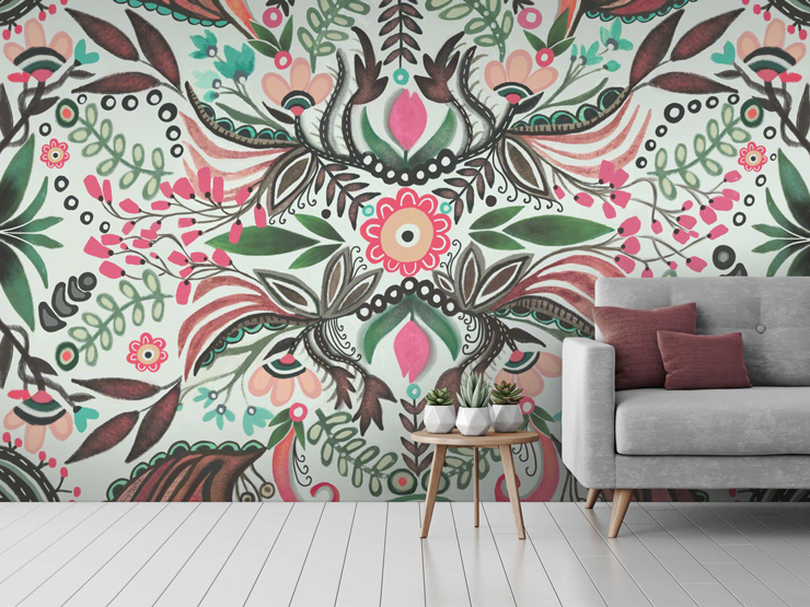 patterned mural by Lori Perez