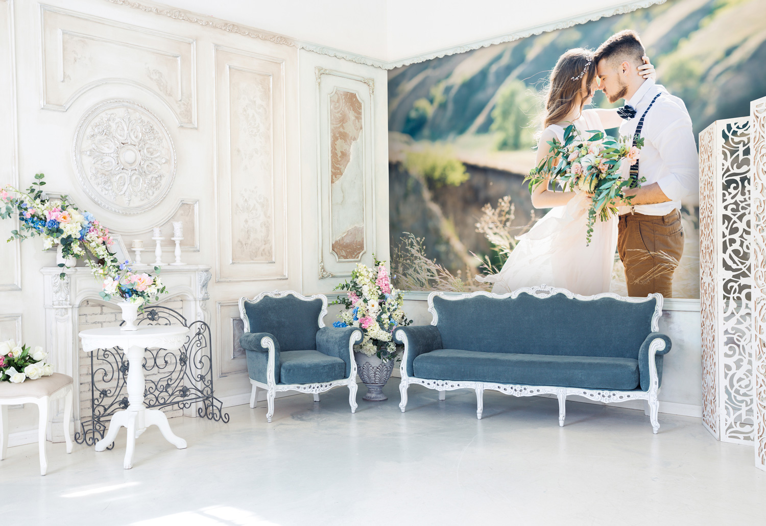 wedding-wallpaper-in-bedroom