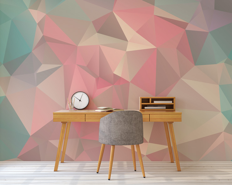 3d wallpaper in home office