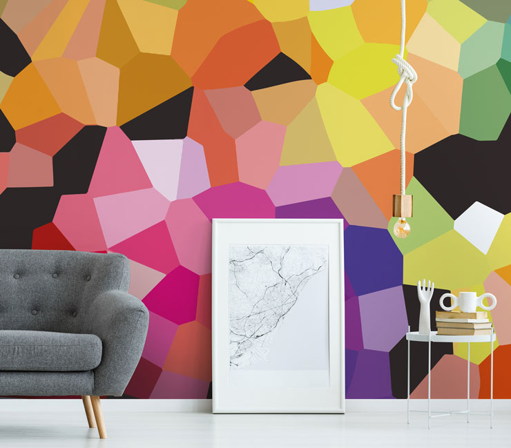 abstract rainbow wallpaper with frame