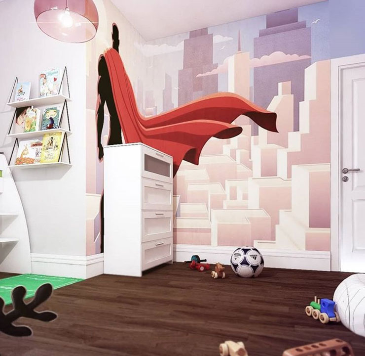 superhero-mural-in-little-boys-bedroom