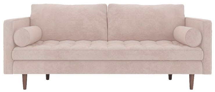 light pink modern sofa