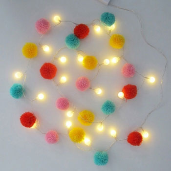 pom pom fairy lights