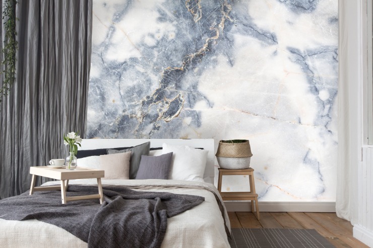 Relaxing blue wallpaper - marble wallpaper