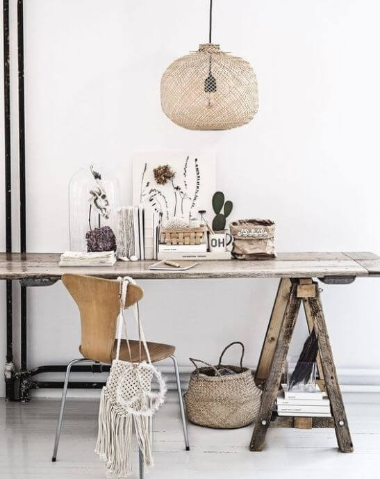 boho style desk