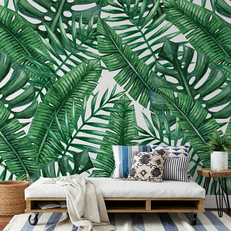 Idomural Peel and Stick Wallpaper Boho Removable Wallpaper Leaf Floral Boho  Wallpaper for Bedroom Green Leaf Stick On Wallpaper for Accent Wall Decor  Home Decor 17.7in x 118in - Amazon.com