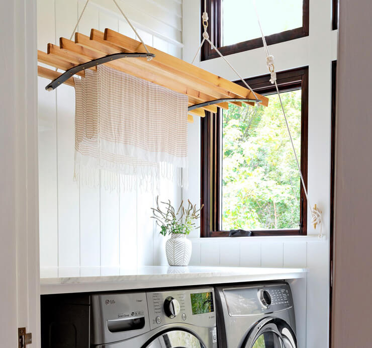 Drying Rack, over Washer and Dryer Laundry Room Bathroom Towel