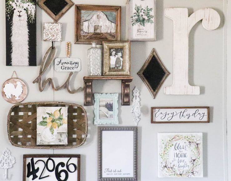 farmhouse decor gallery wall