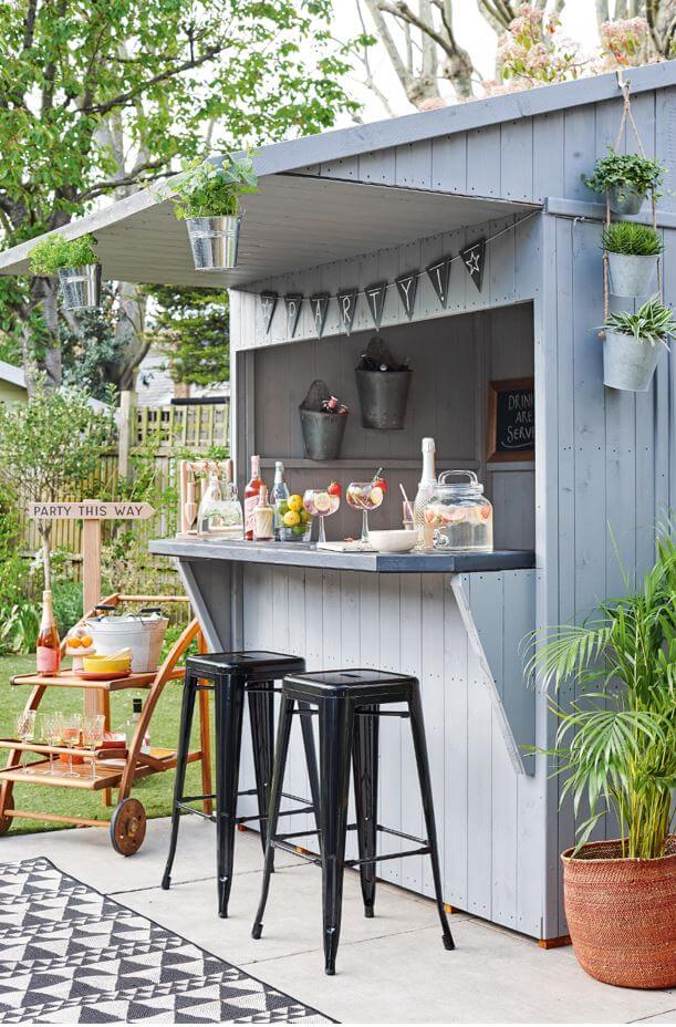 outdoor shed bar multifunctional space