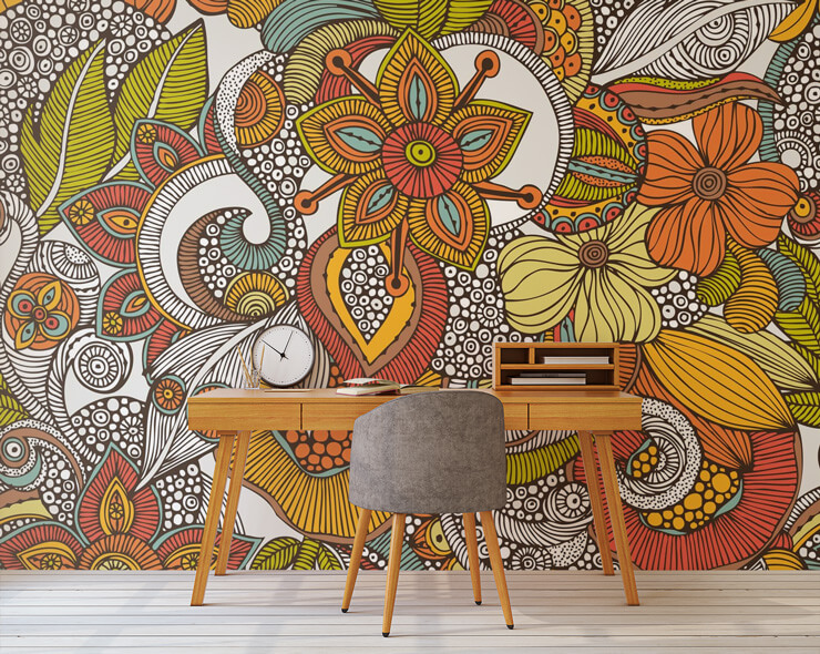 groovy aesthetic  Retro art Retro wallpaper Digital print textiles