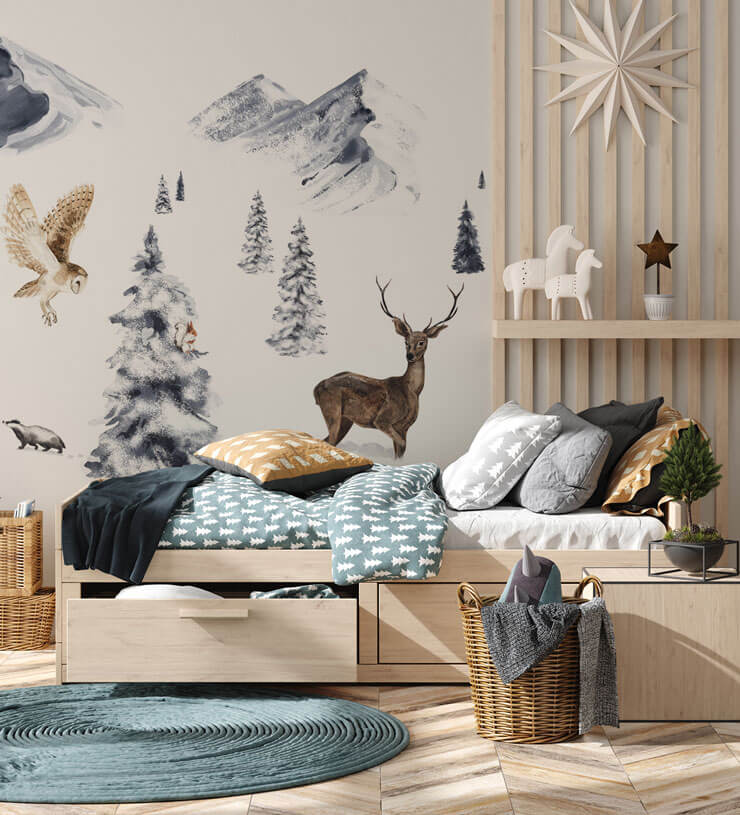 bedroom wallpaper Bedroom Wallpaper: Guest Room Ideas for Christmas