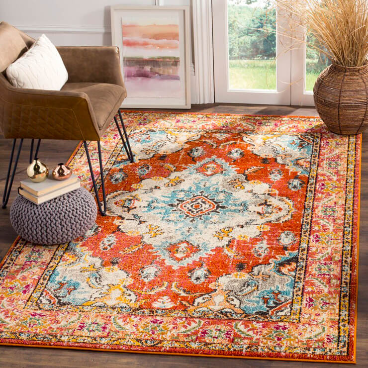 Turkish orange rug