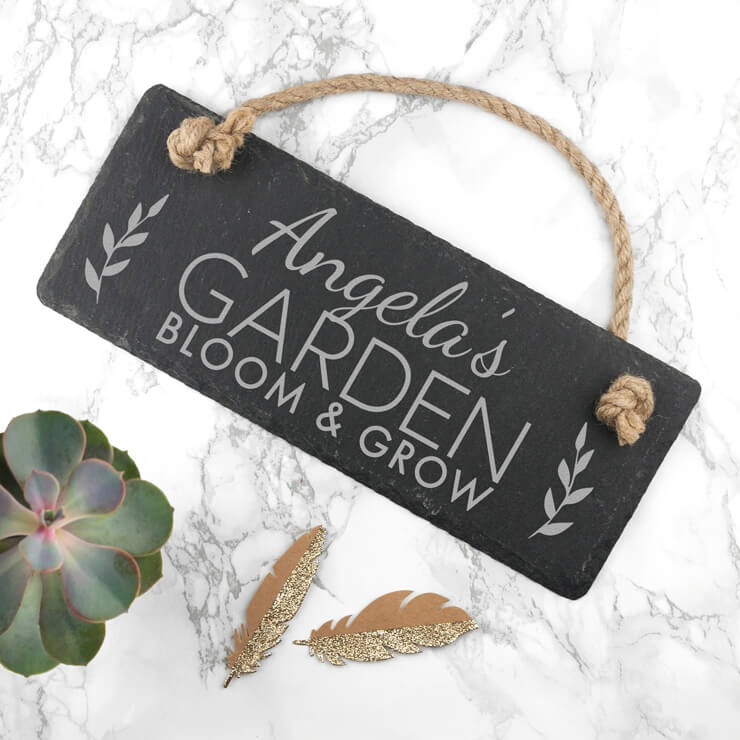 gifts for gardeners slate sign