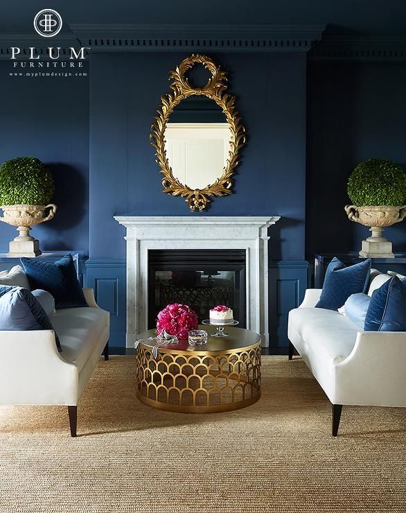 Beautiful Navy And Gold Wallpaper For