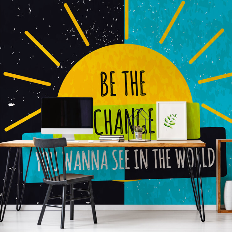 earth day quote wallpaper in office