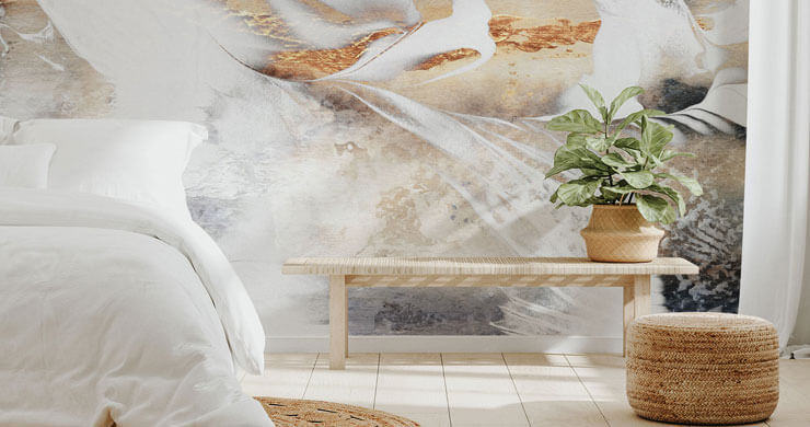 neutral wallpaper for affordable designer bedroom ideas