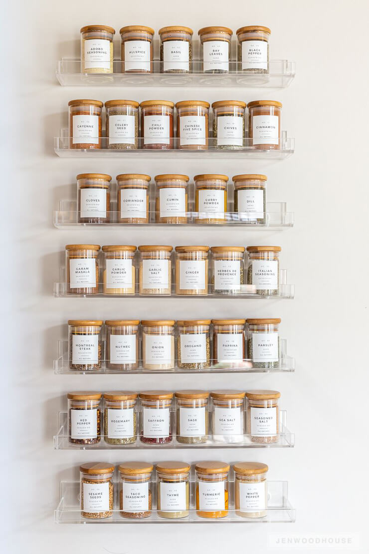 clear spice racks