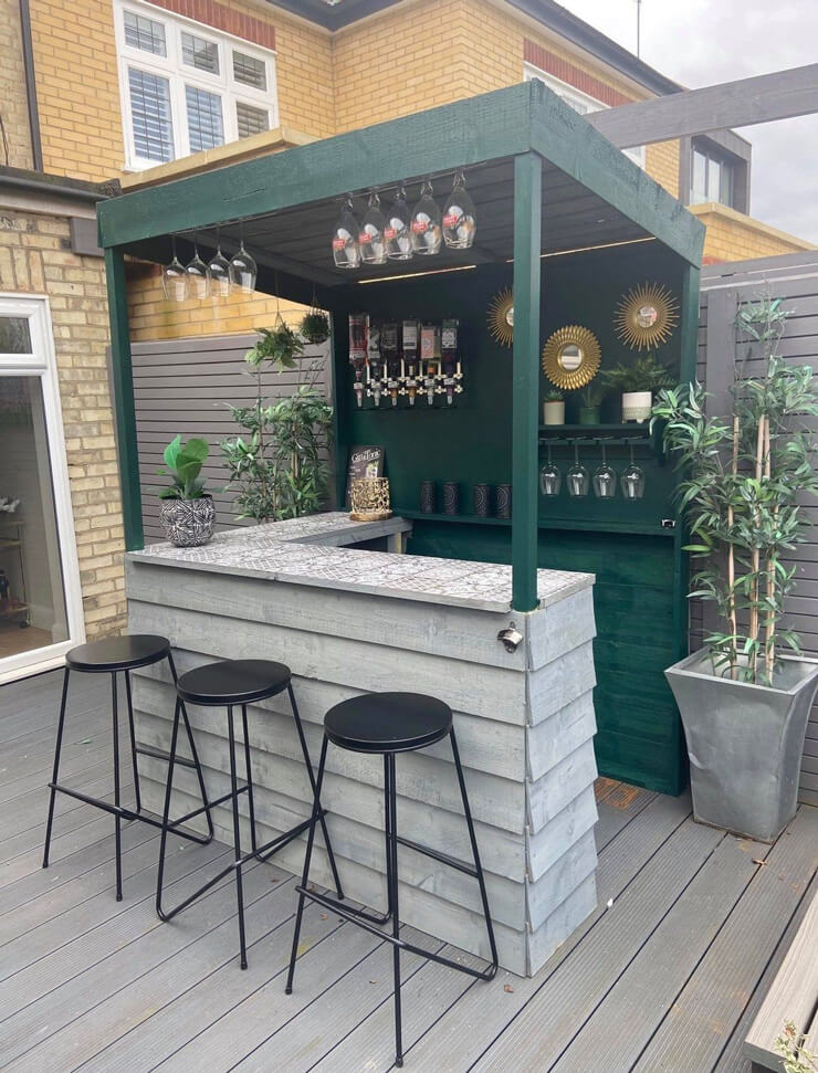 Outdoor Wood Bar-Home Bar-Game Room Bar