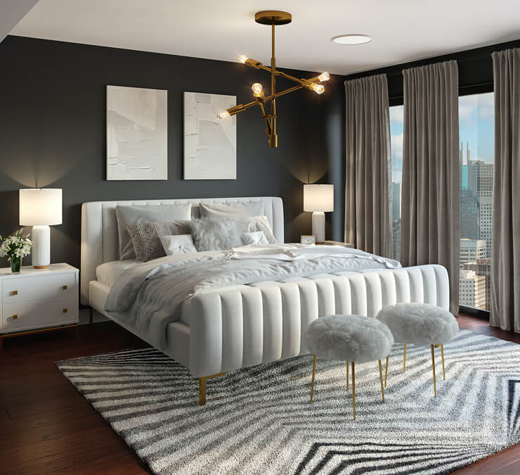 Large Rug In a Master Bedroom Idea
