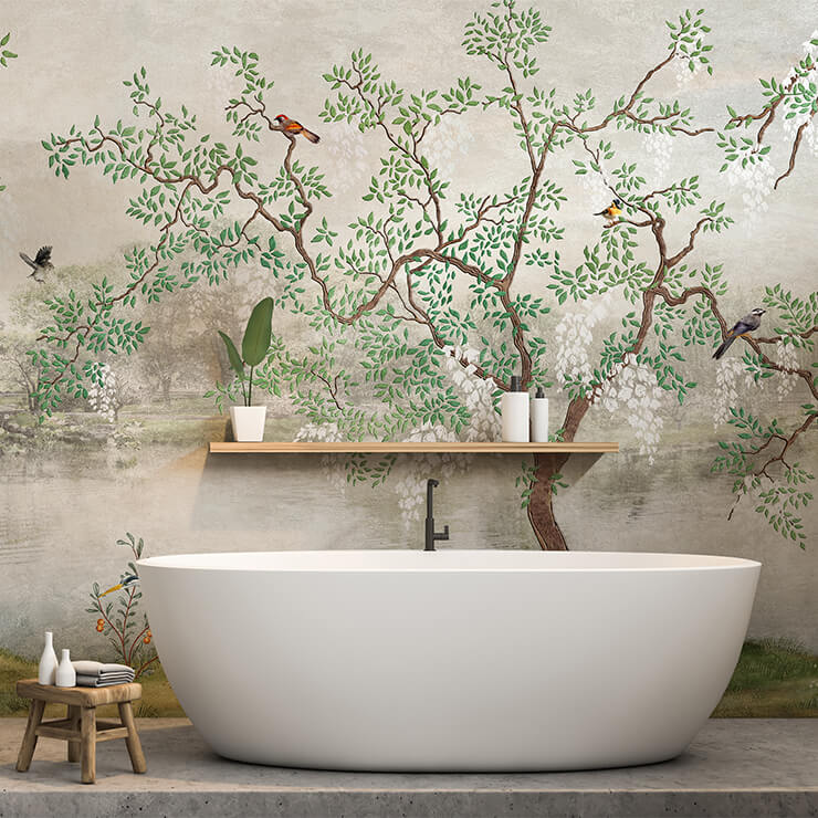 chinoiserie wall mural