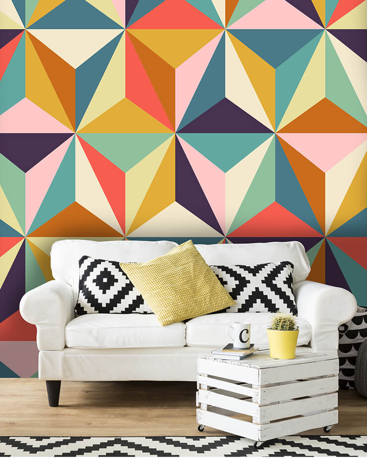 geometric colourful wallpaper