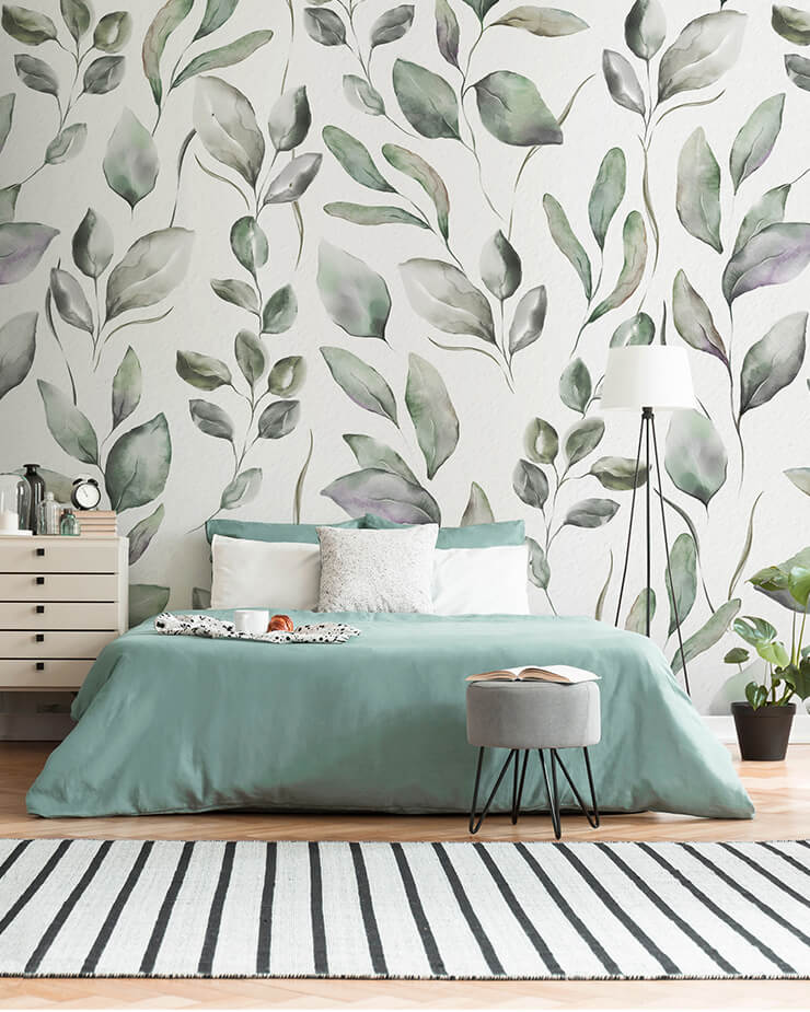 botanical leaves wallpaper